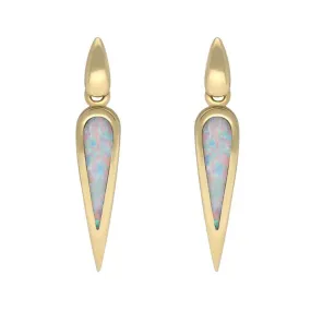 18ct Yellow Gold Opal Toscana Pear Drop Earrings