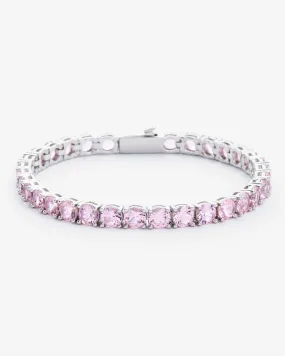 5mm Tennis Bracelet - Pastel Pink