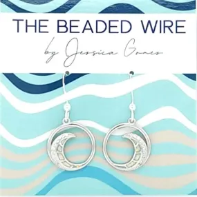 #A02- Sparkling Wave Drops- White Opal Silver
