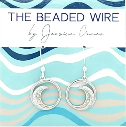 #A02- Sparkling Wave Drops- White Opal Silver