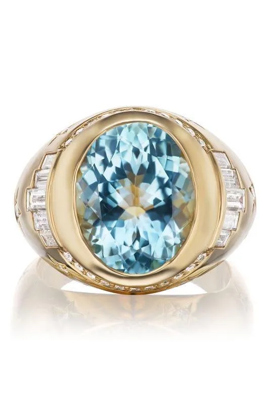 Aquamarine Cocktail Ring