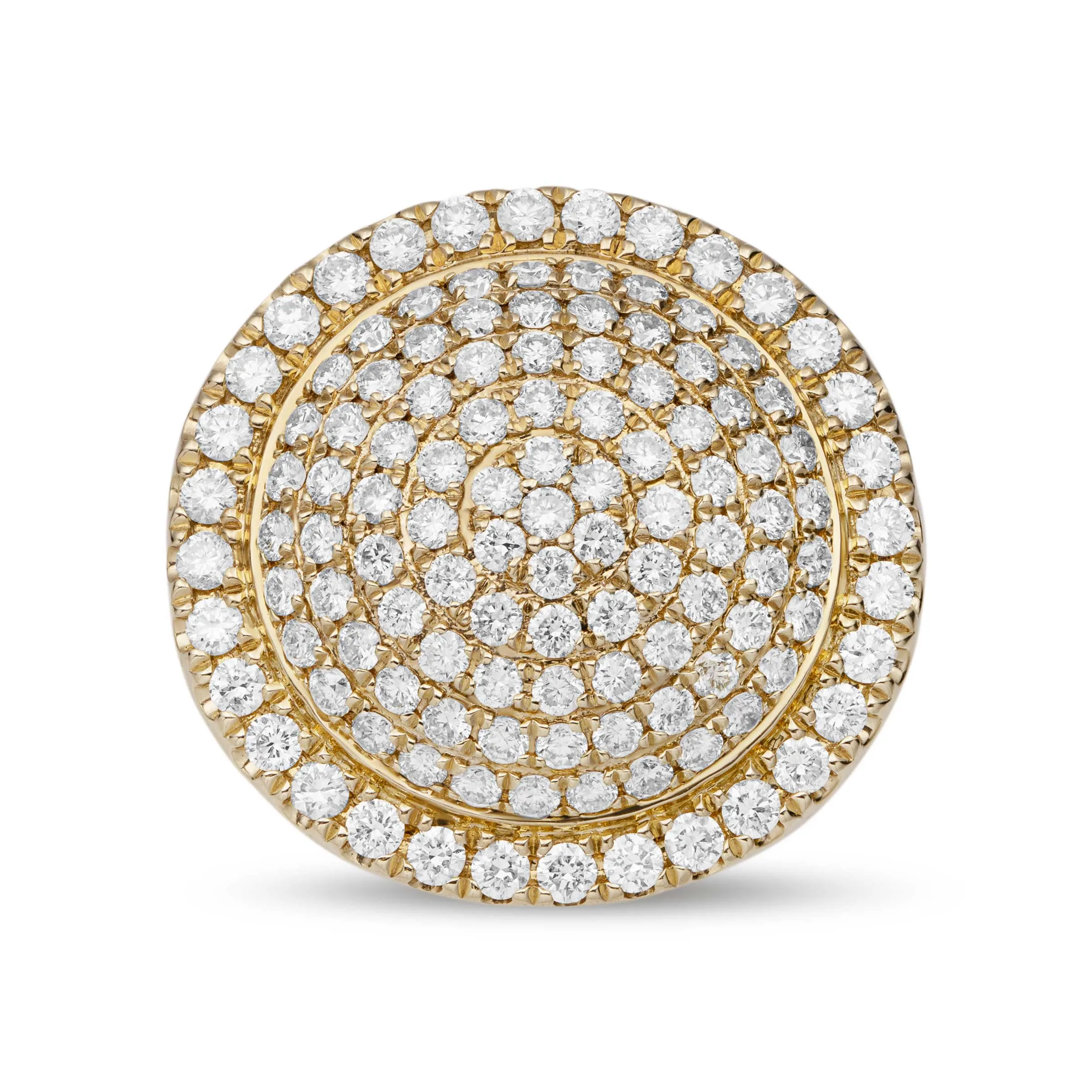Diamond Signet Ring 2.52ct 14K Gold