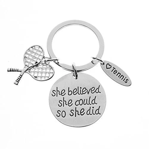 Infinity Collection Tennis Keychain, Tennis Jewelry- Perfect Tennis Players, Tennis Coaches & Tennis Teams