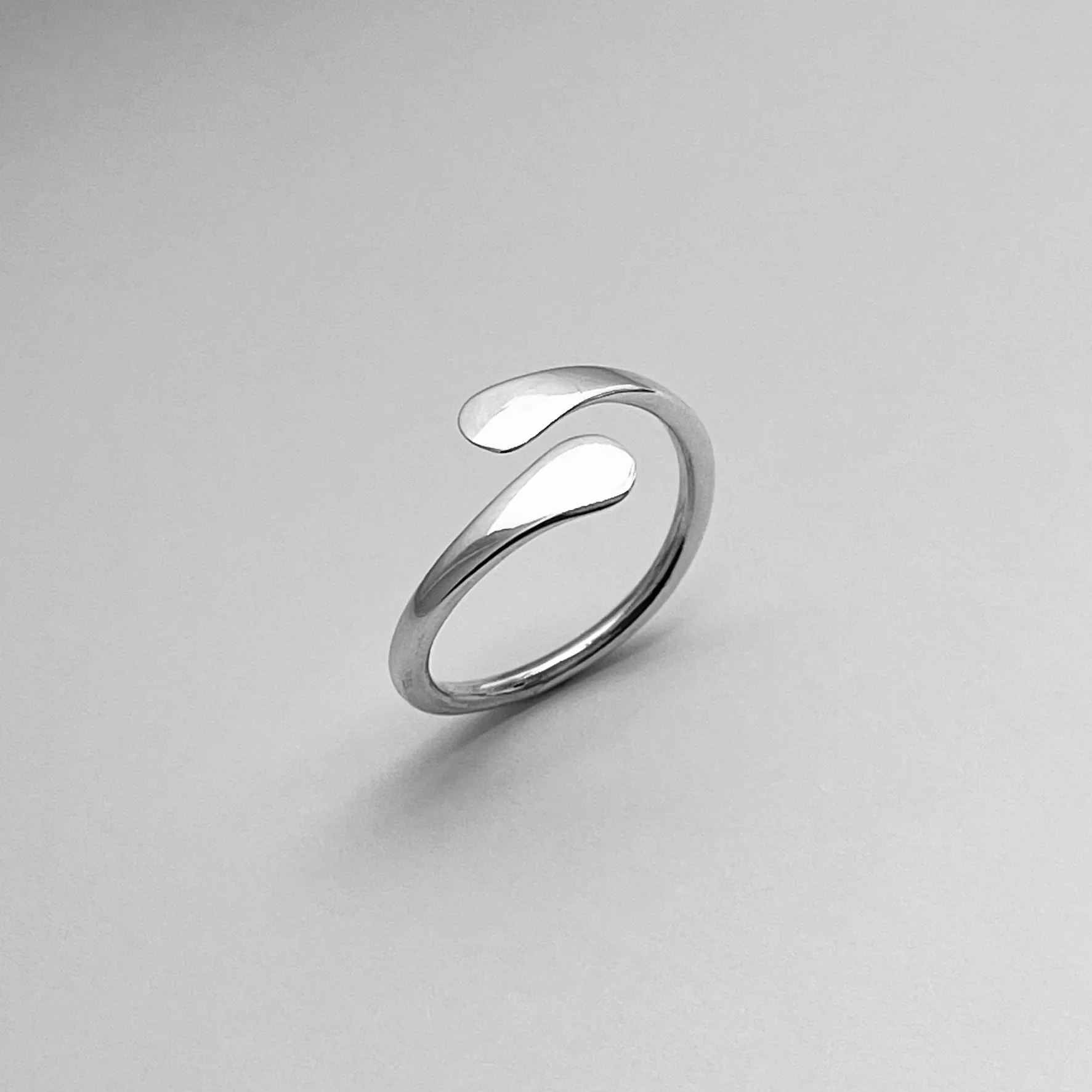 Sterling Silver Modern Ring, Silver Ring, Wraparound Ring, Boho Ring, Silver Band