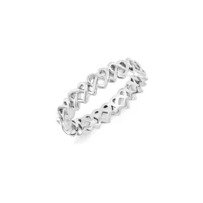 Sterling Silver Stackable Expressions Carved Band Ring | QSK1156